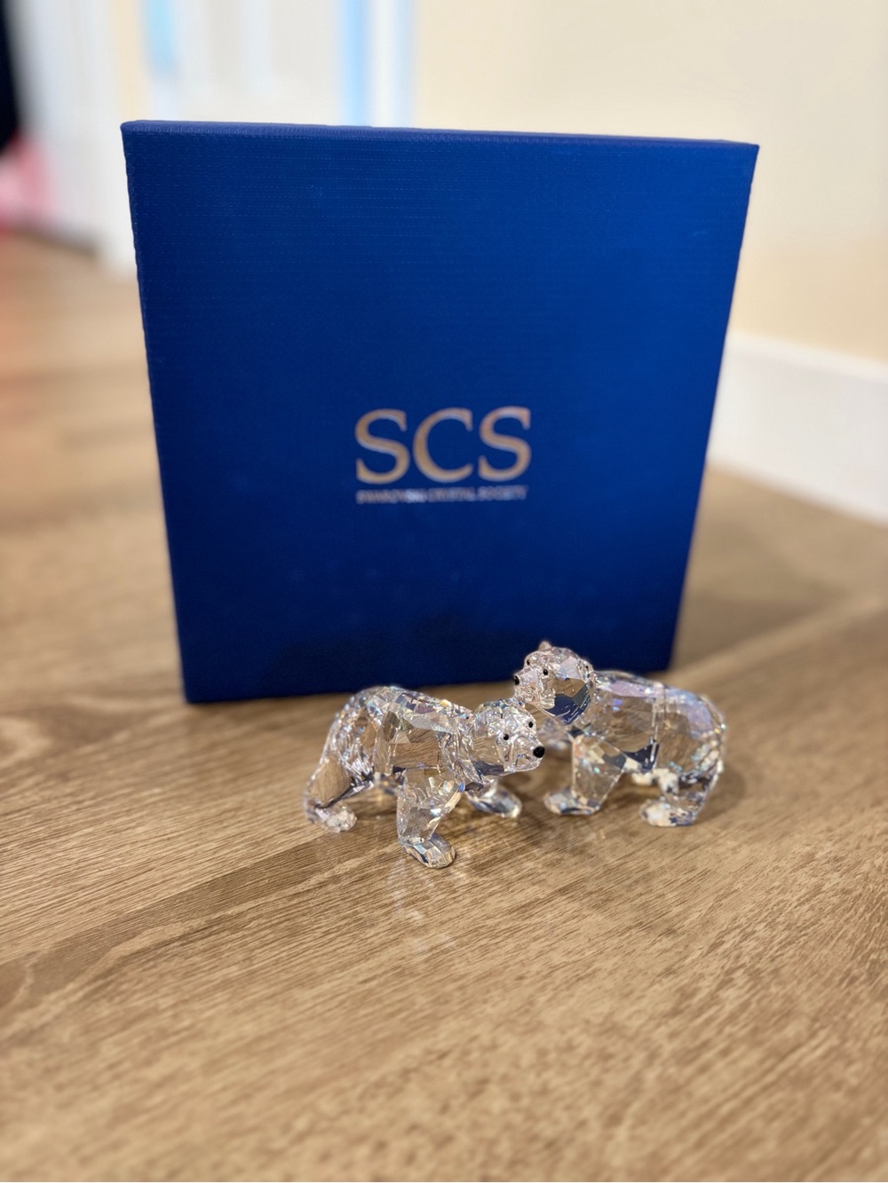 Swarovski Crystal Polar Bear Cubs Figurines